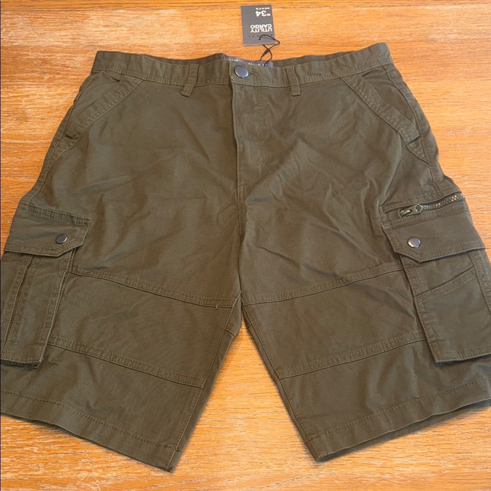 Denim&Co Men's Khaki Cargo Shorts
